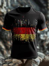 T-Shirt mit kurzen Ärmeln für Männer Deutschland Flag Art